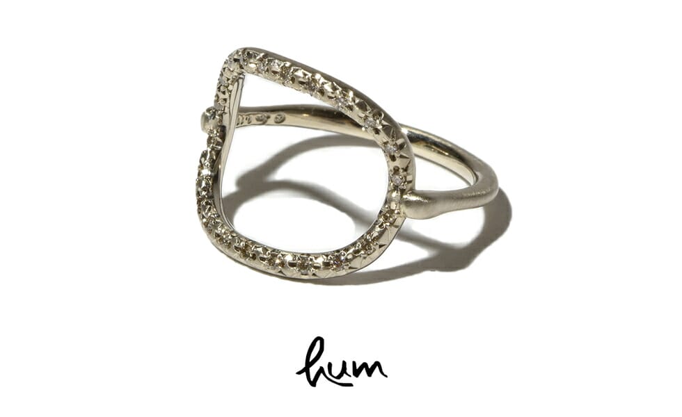 hum Humete Rectangle Ring ハムエタ リング レクタングルリング ホワイトゴールド ゴールド K18 WG 金 et-R10  結婚指輪 女性用 エタニティリング