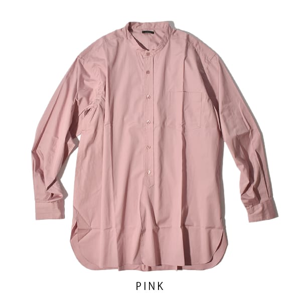 【サイズ交換往復送料無料対象】LENO リノ BAND COLLAR SHIRT バンドカラーシャツ ユニセックス